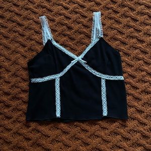 cider black lace cami size m